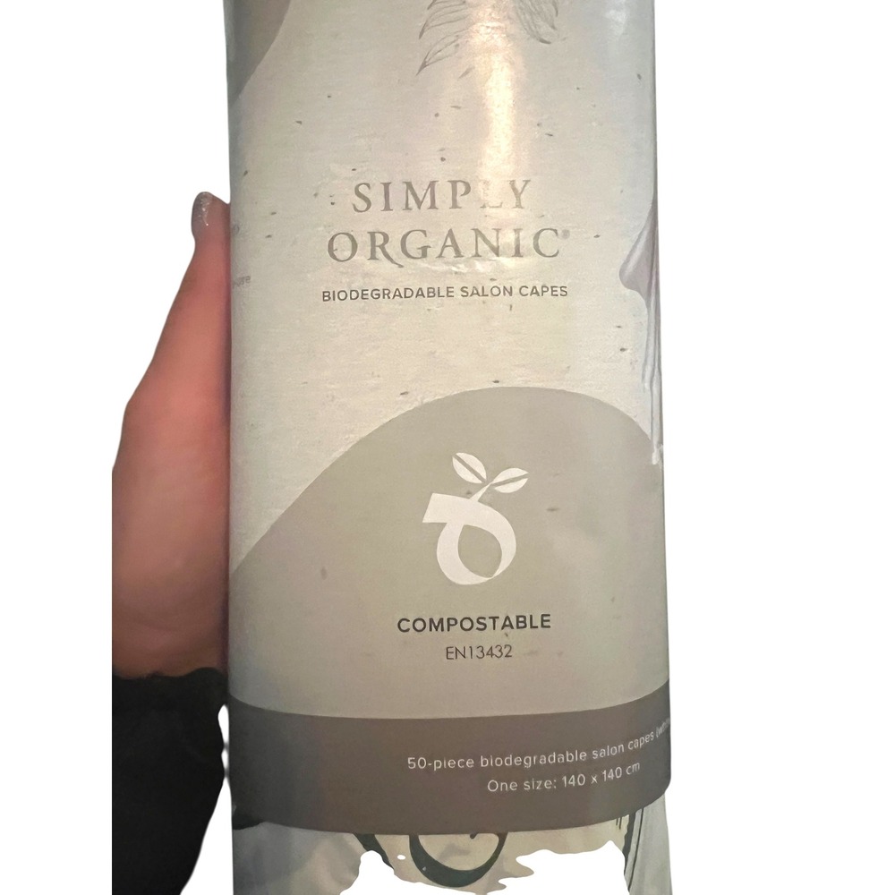 Simply Organic Biodegradable Compostable‎ Salon Capes 50 Pack Single Use